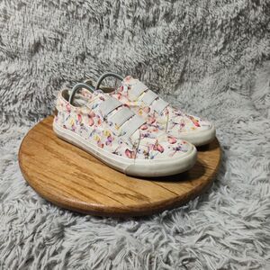 Blowfish Malibu Maura White Orange Floral Slip On Casual Sneakers Womens Size 11